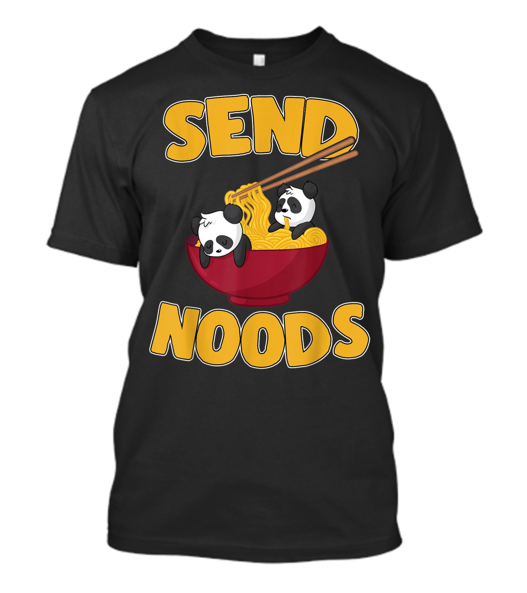 Send Noods Kawaii Panda Bear Ramen Noodles T-Shirt