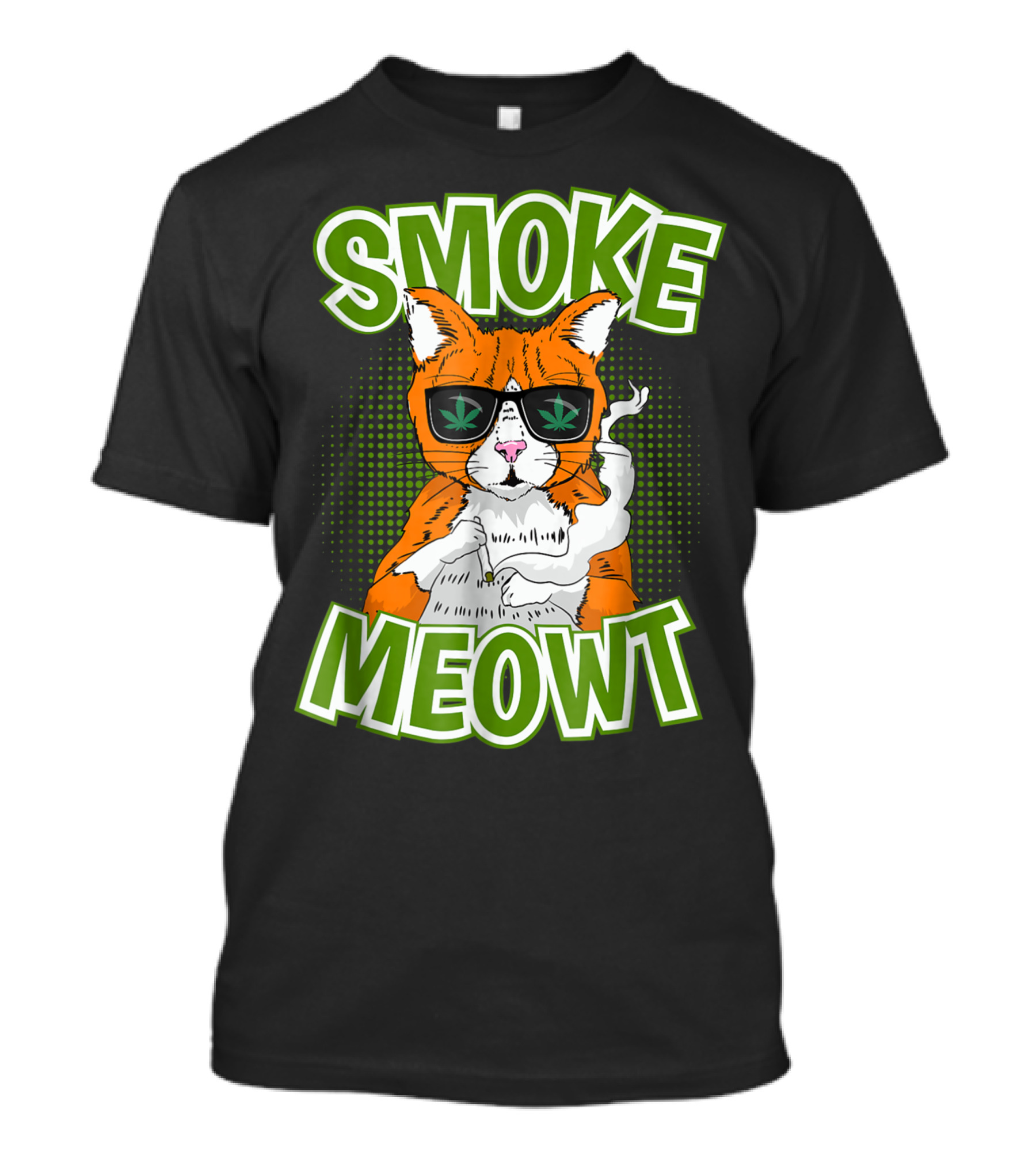 Smoke Meow Cat Cannabis Weed T-Shirt
