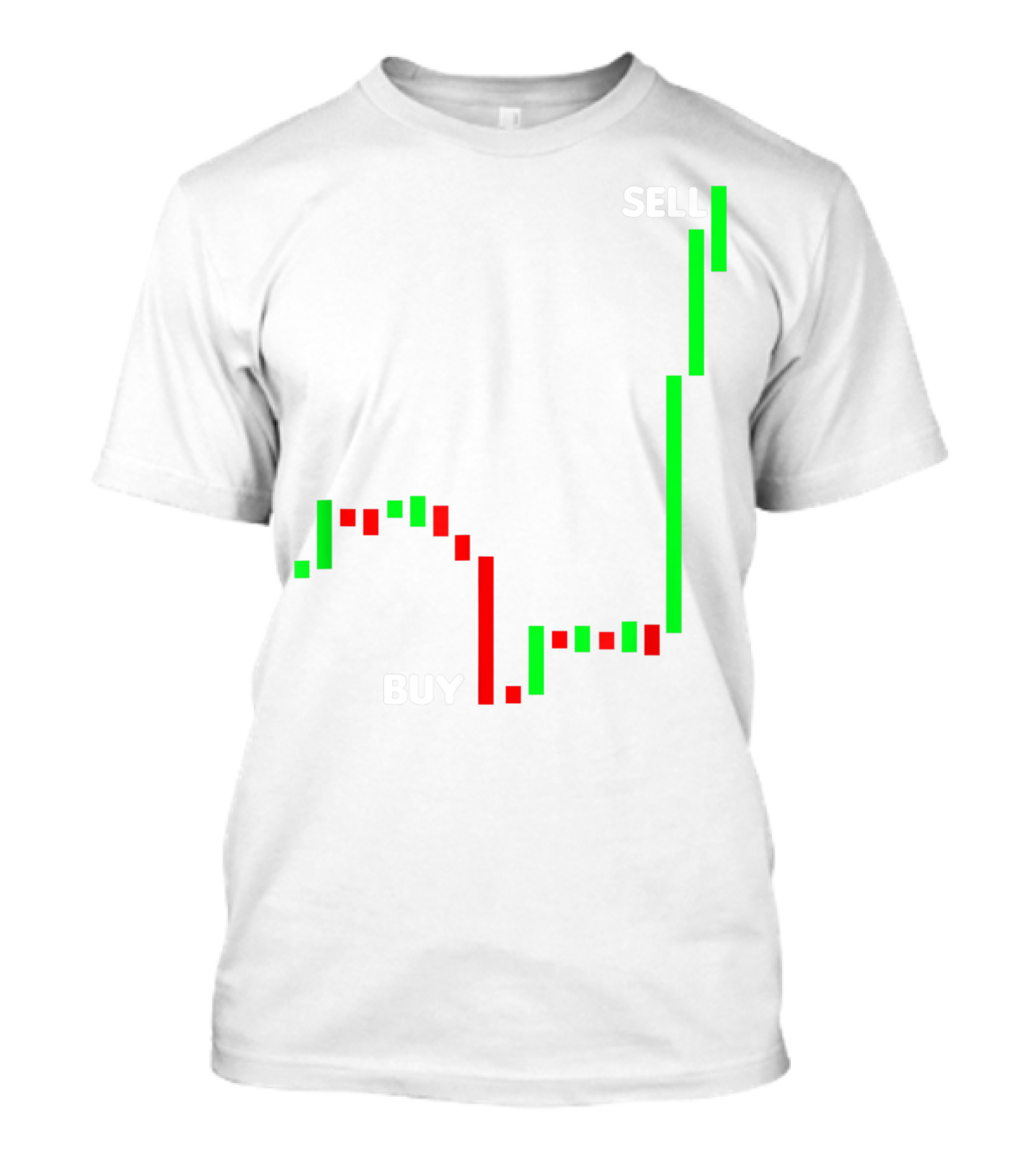Buy Sell Stock Trading Pips Candlestick Chart T-Shirt