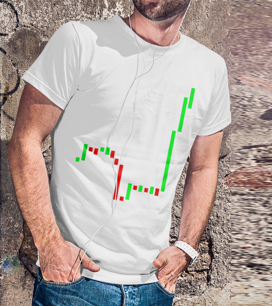 Buy Sell Stock Trading Pips Candlestick Chart T-Shirt