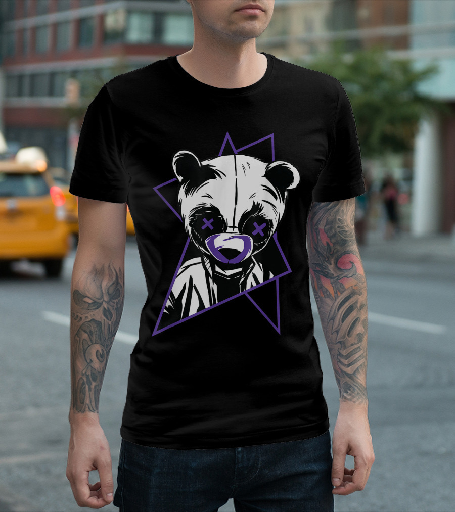 Teddy Bear X Eyes Matching Jordan 12 Dark Concord T-Shirt