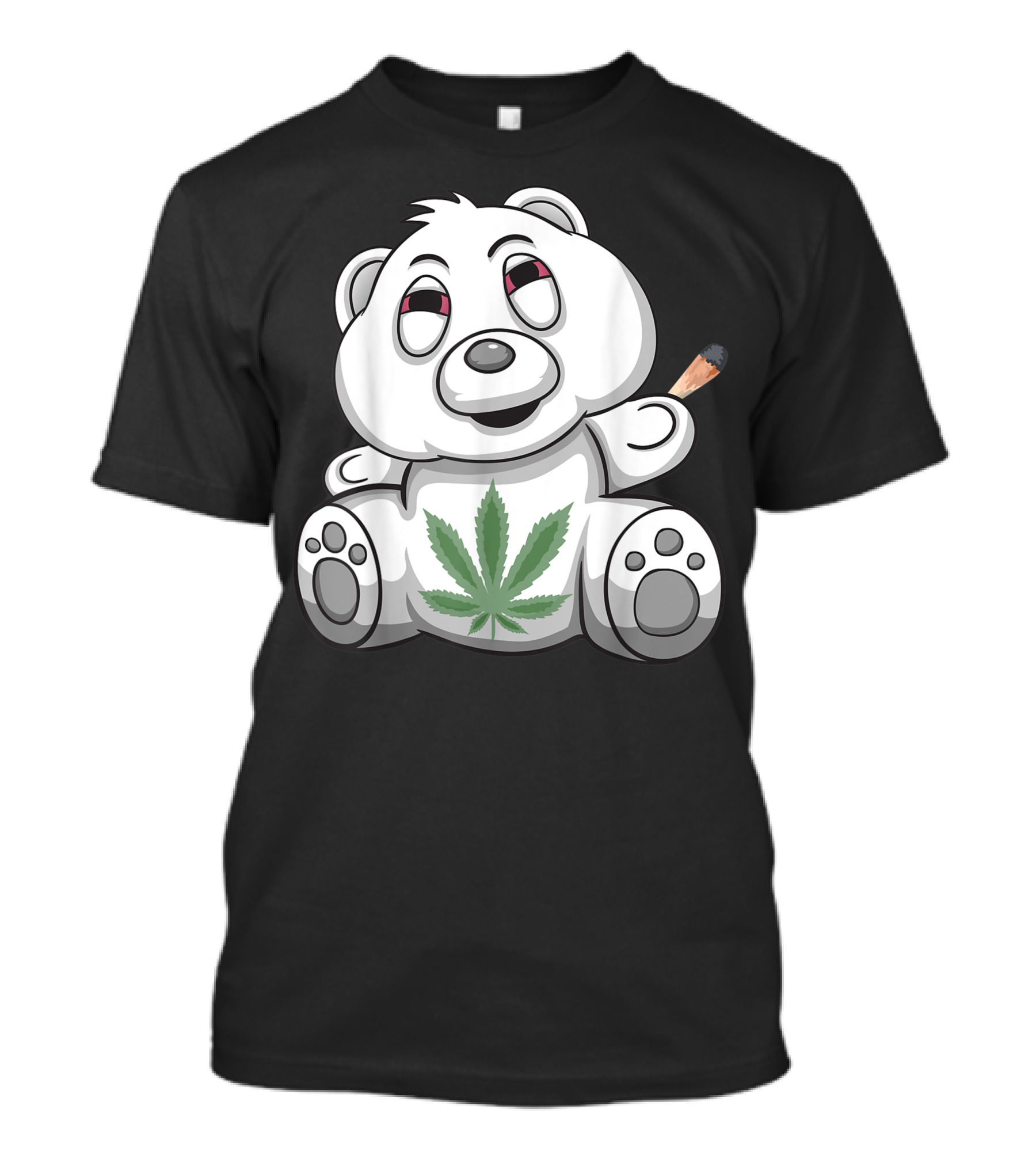 Teddy Bear Smoking A Joint Marijuana Leaf T-Shirt