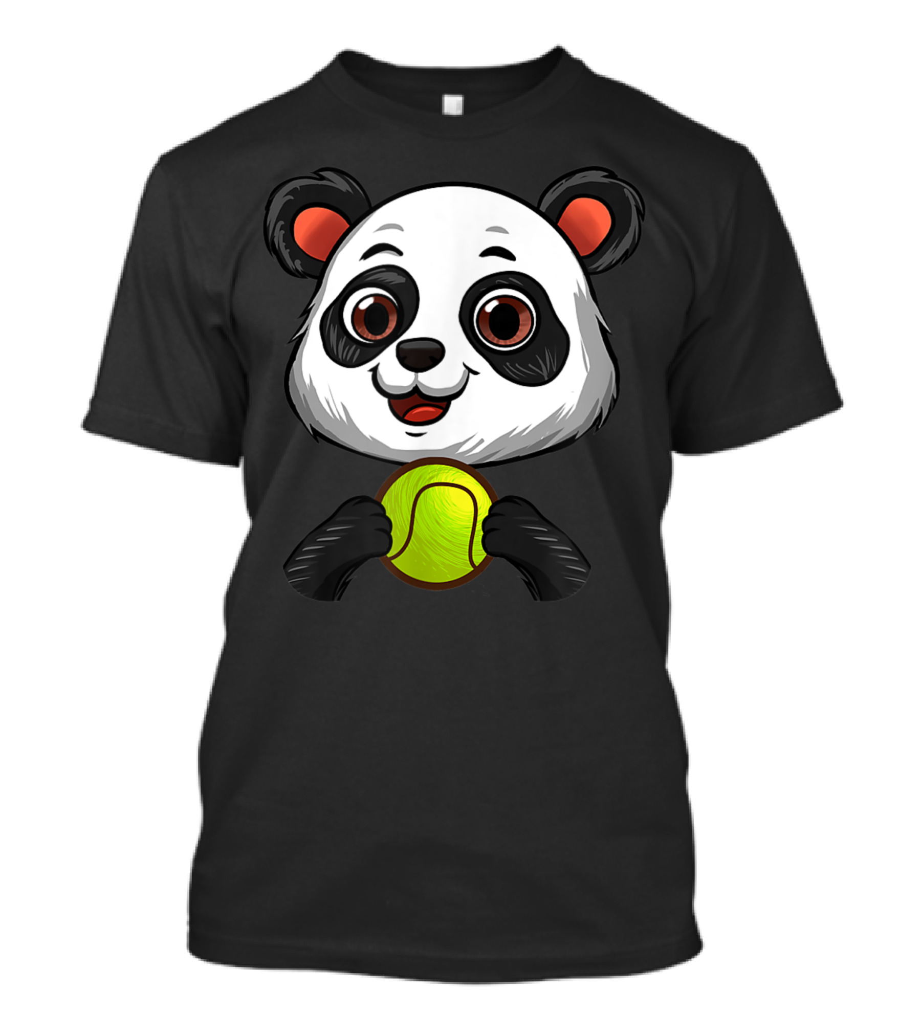 Cute Giant Panda Holding Tennis Ball Mania For Tennis Lover T-Shirt