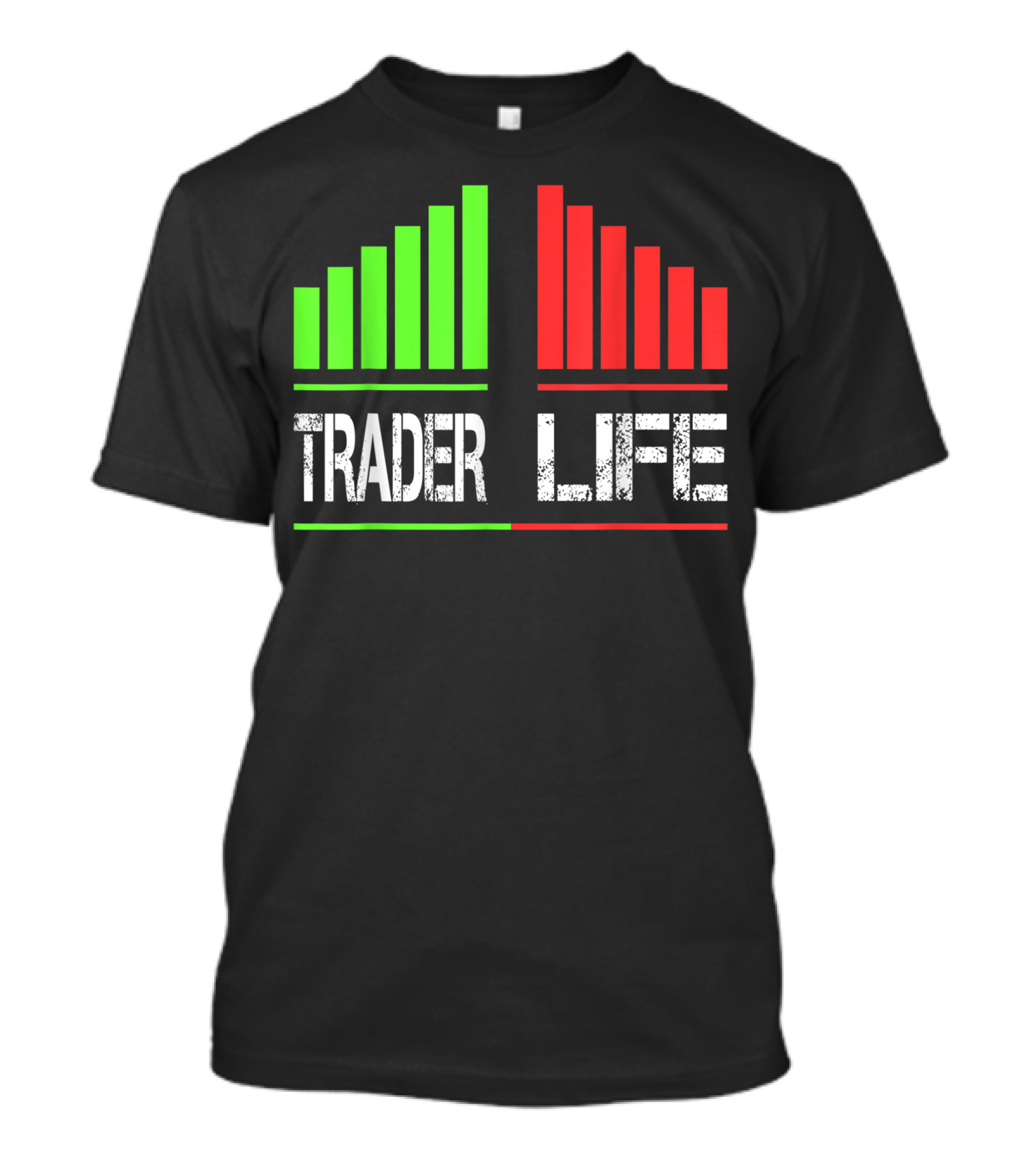 Trader Life Wall Street Bull And Bear Market Trading Bars T-Shirt