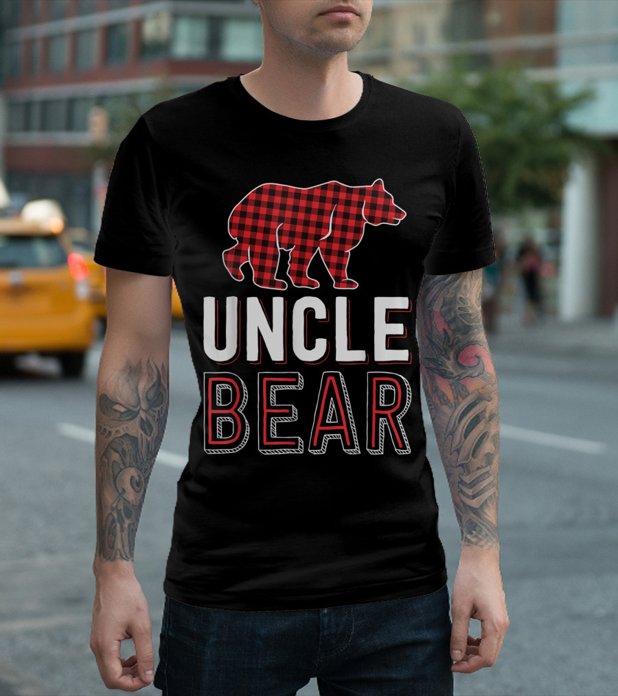 Uncle Bear Red Buffalo Plaid T-Shirt