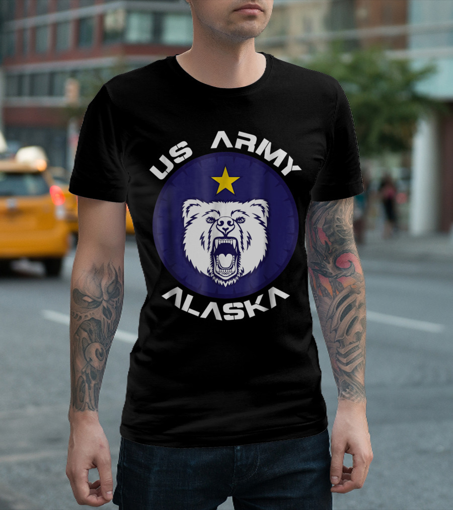 US Army Alaska Polar Bear Star Emblem T-Shirt