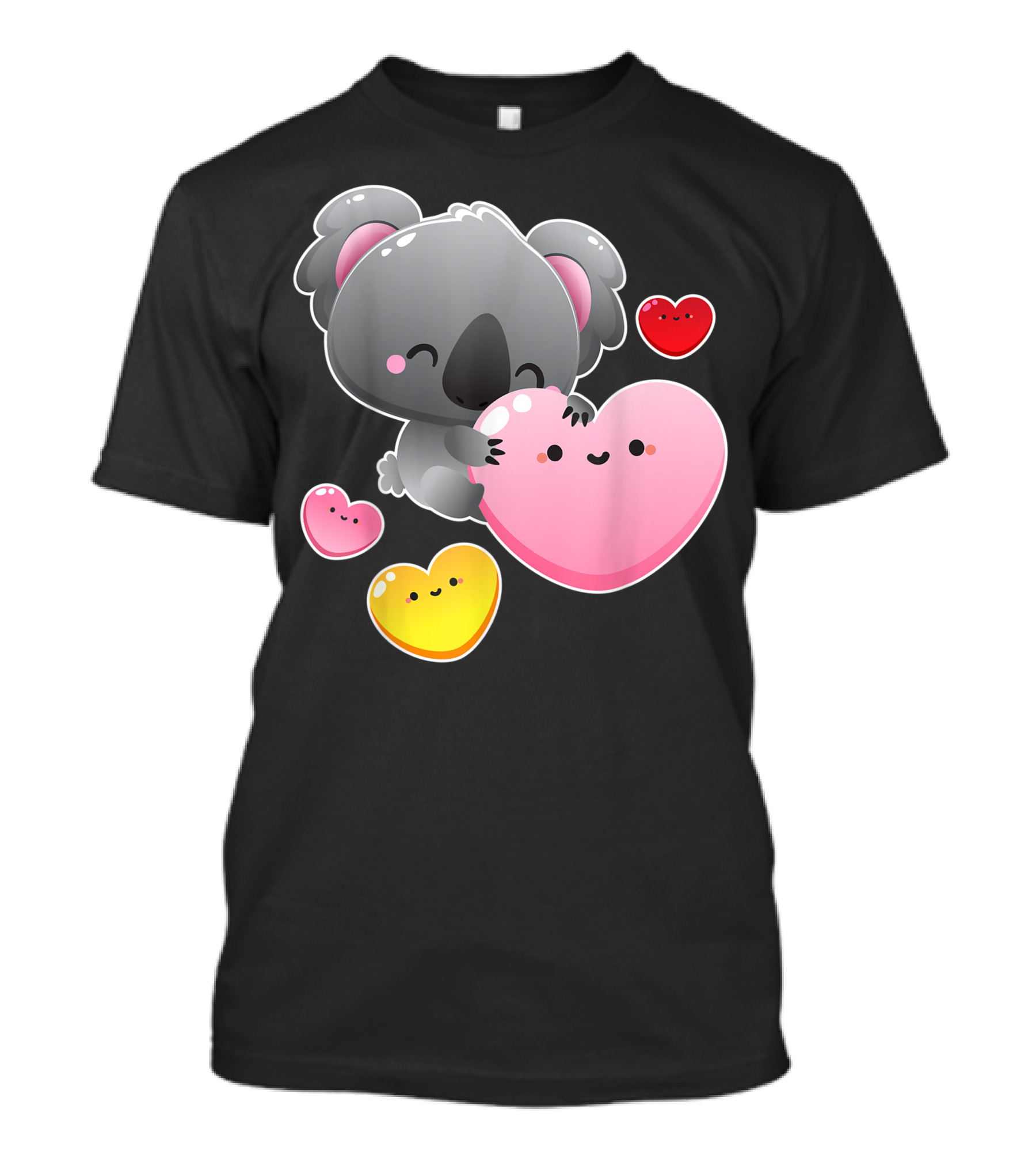 Valentines Day Koala Bear With Cute Heart Faces T-Shirt