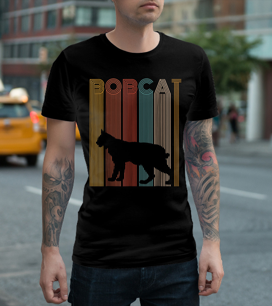 Bobcat Vintage Striped T-Shirt