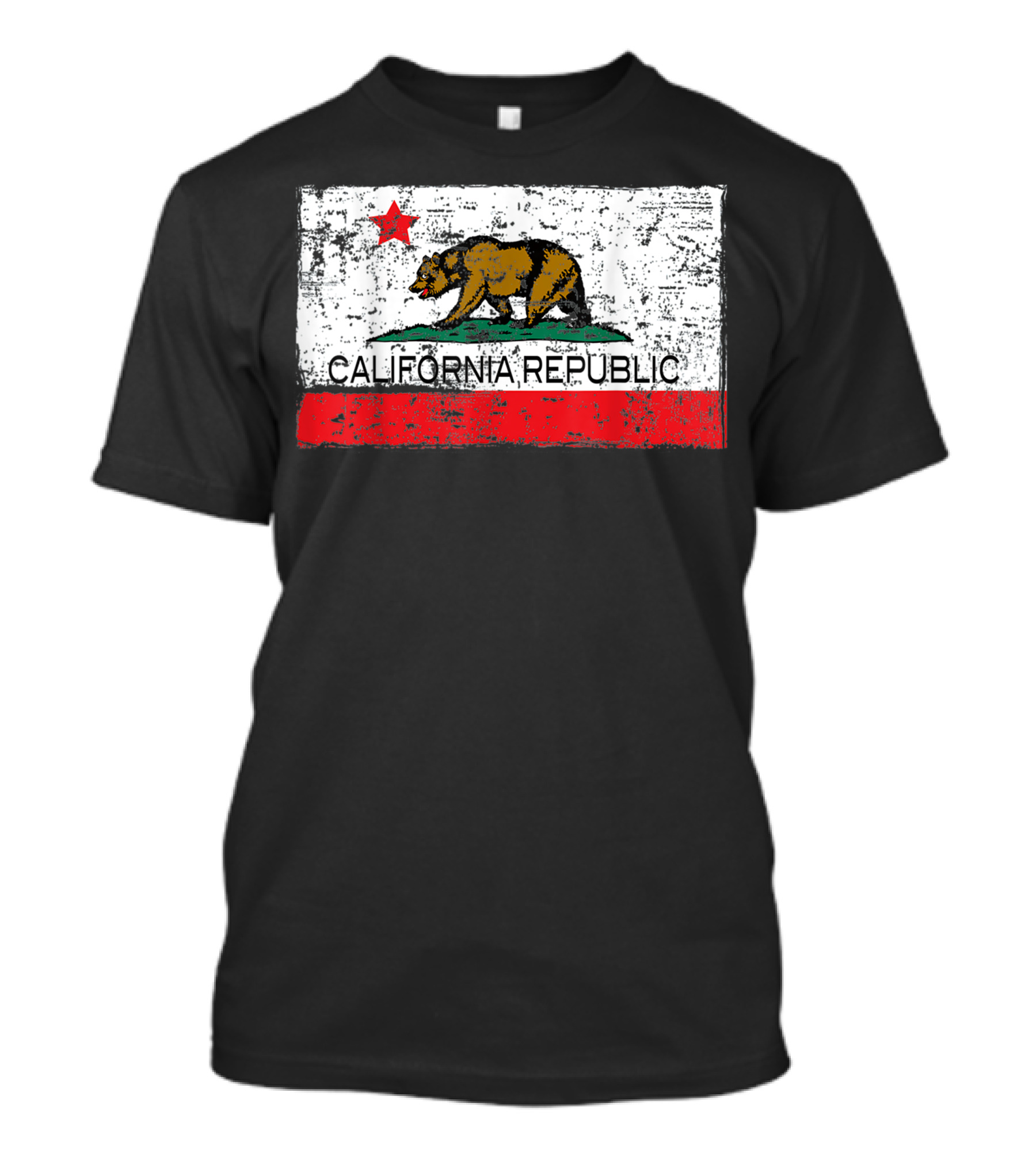 Vintage California Republic Bear Flag Cali Life I Love T-Shirt