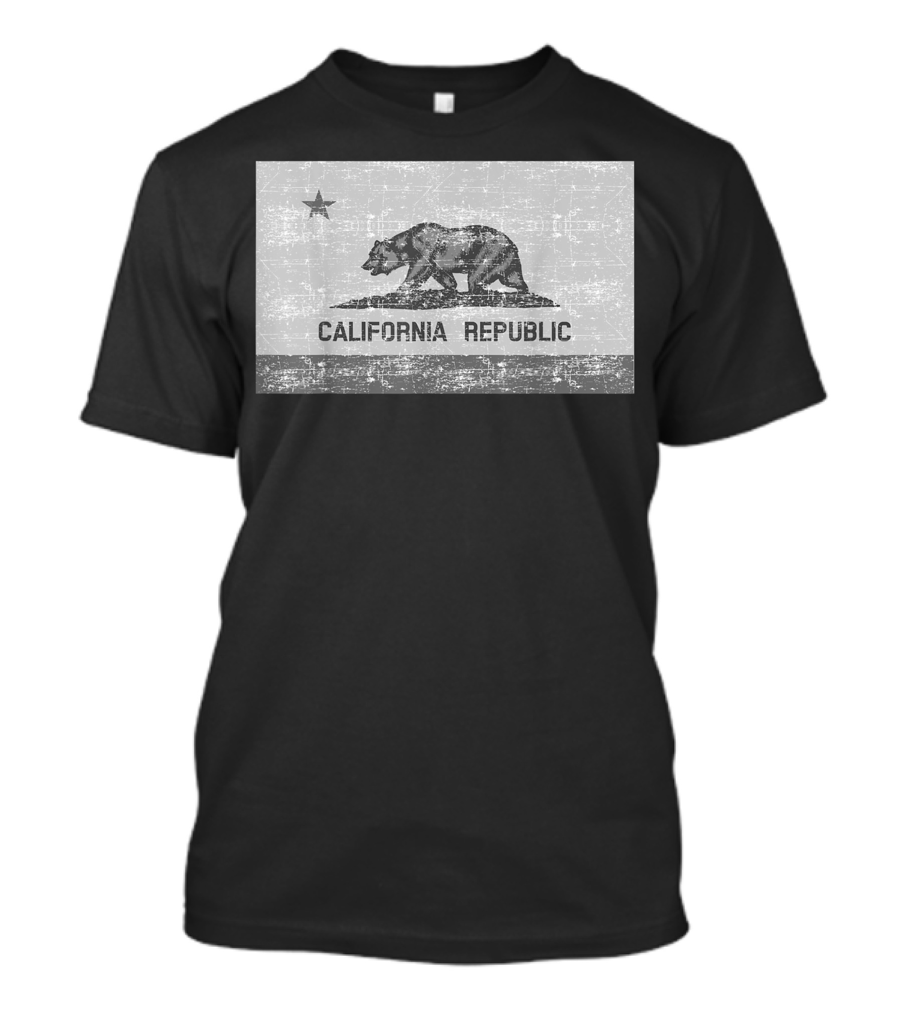 Vintage California Republic Bear Flag I Love Ca Cali Life T-Shirt