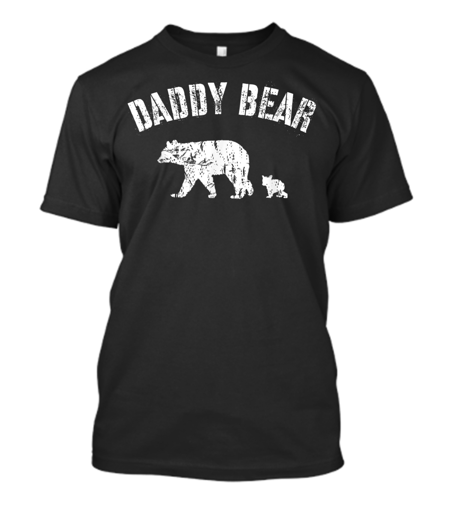 Daddy Bear With One Cub Vintage Dad Father Papa T-Shirt