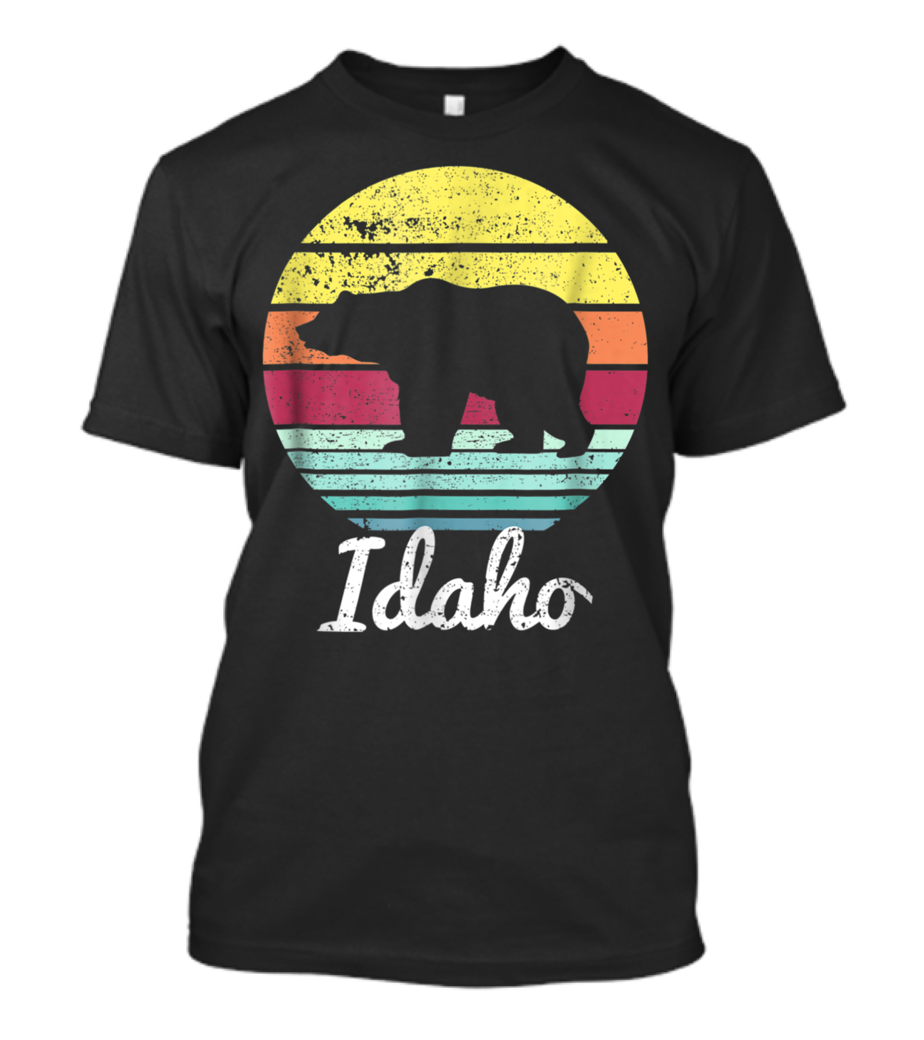 Idaho Retro Bear Sunset Wildlife Adventure T-Shirt