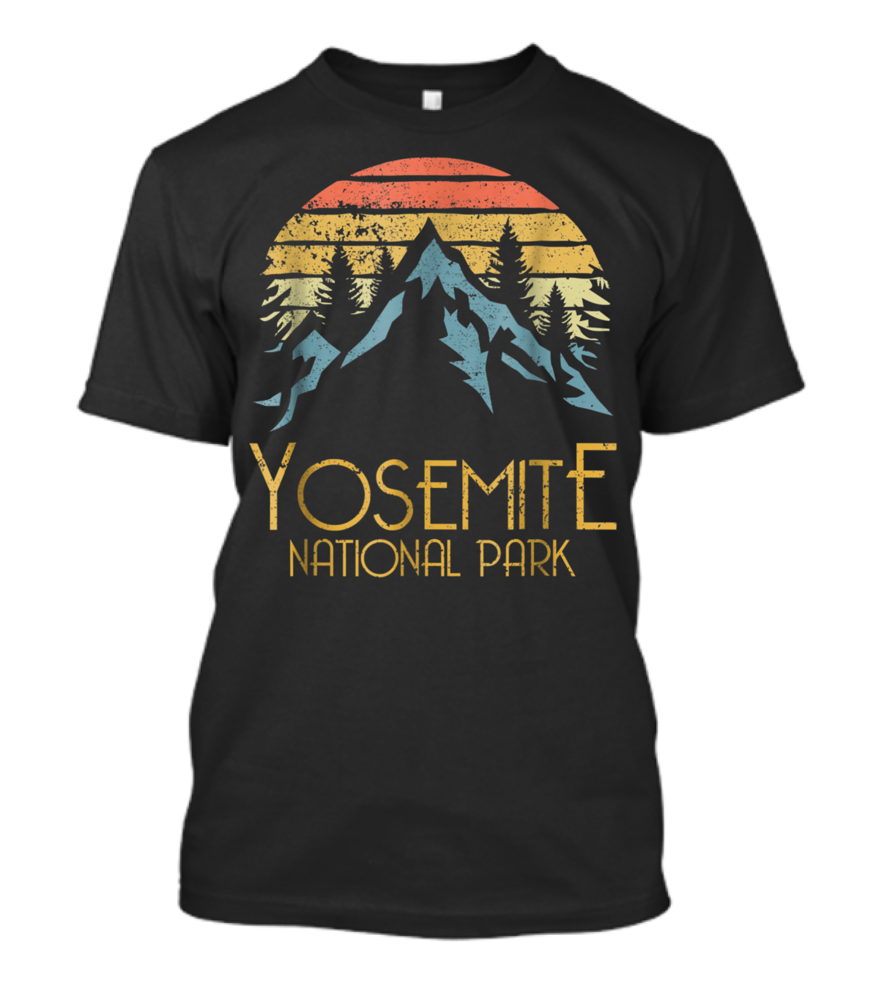Yosemite National Park California Retro Mountain Sunset Vintage T-Shirt