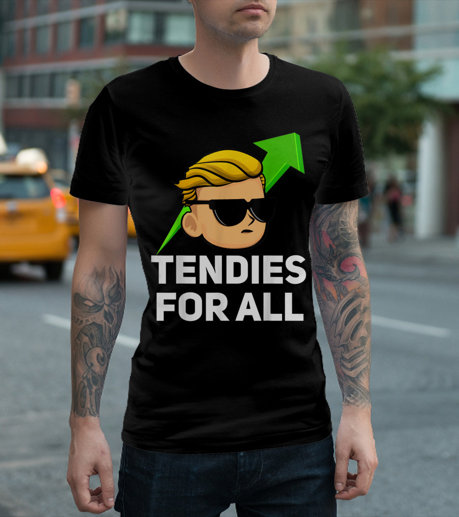 Tendies For All Wall Street Bets Guy Icon With Arrow T-Shirt