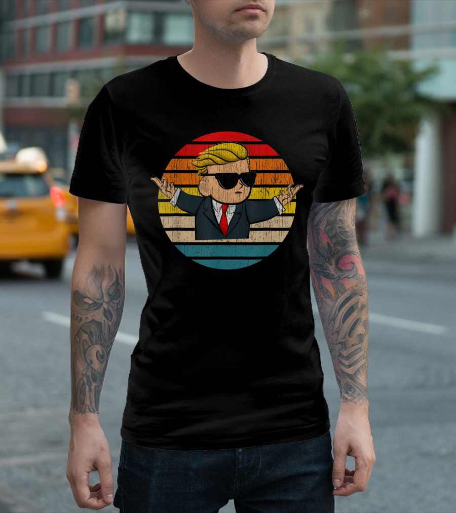 Wallstreetbets WSB Hodl Stonks Tendies Retro Sunset T-Shirt