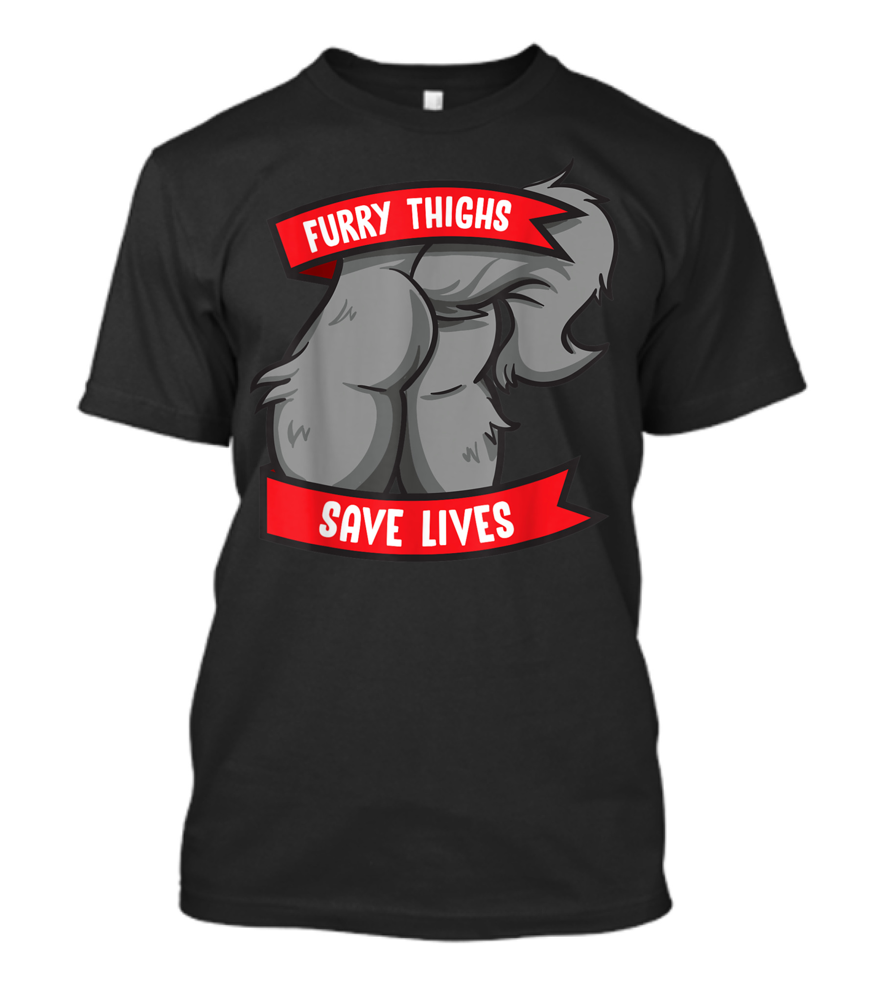 Furry Thighs Save Lives Wolf Furry Pride Fandom T-Shirt