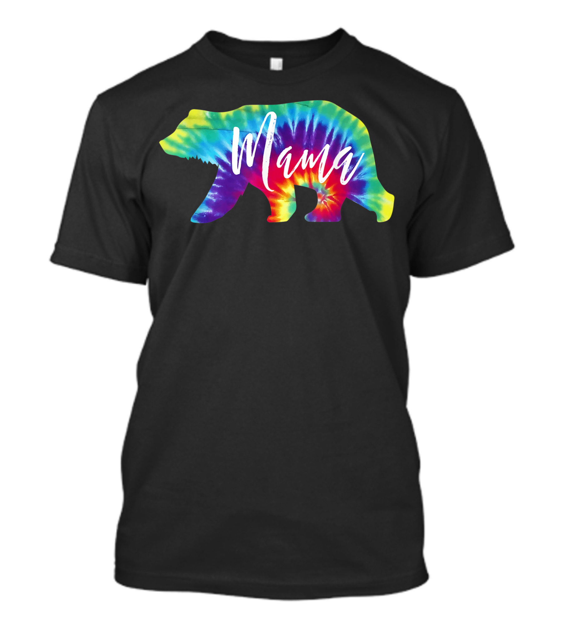 Mama Bear Tie Dye Rainbow T-Shirt