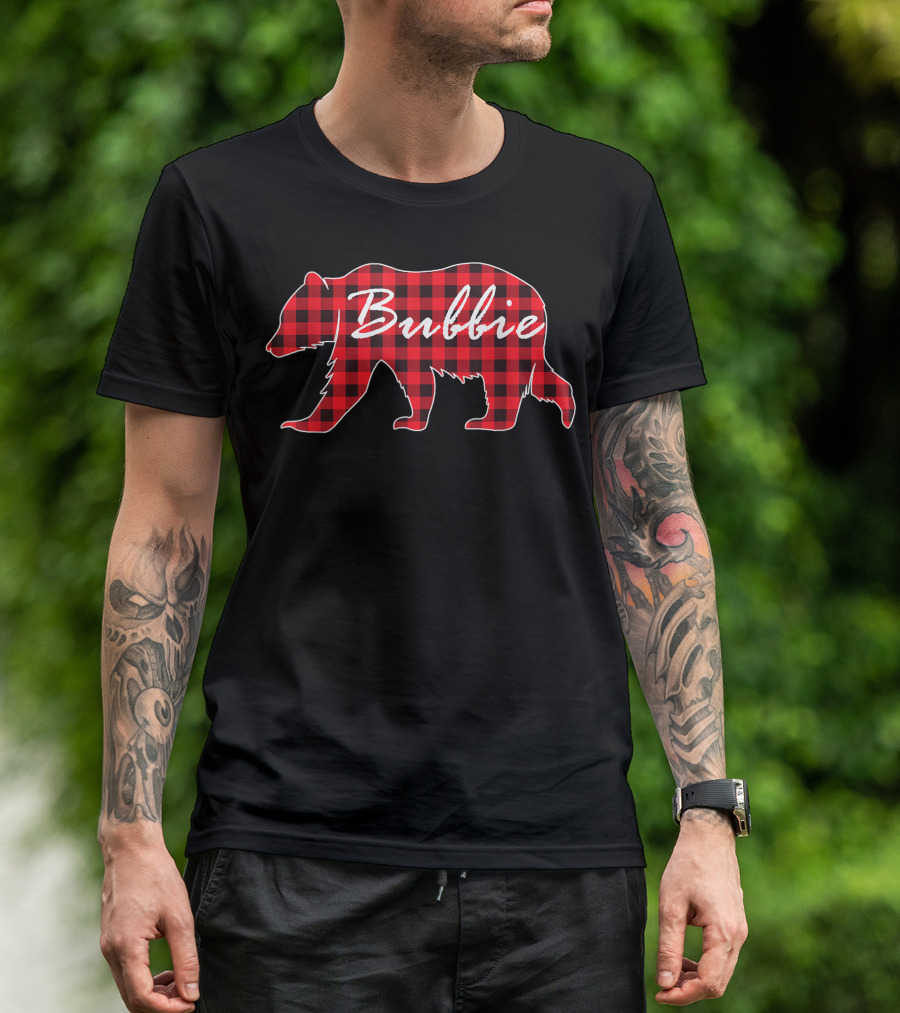 Bubbie Red Plaid Bear T-Shirt