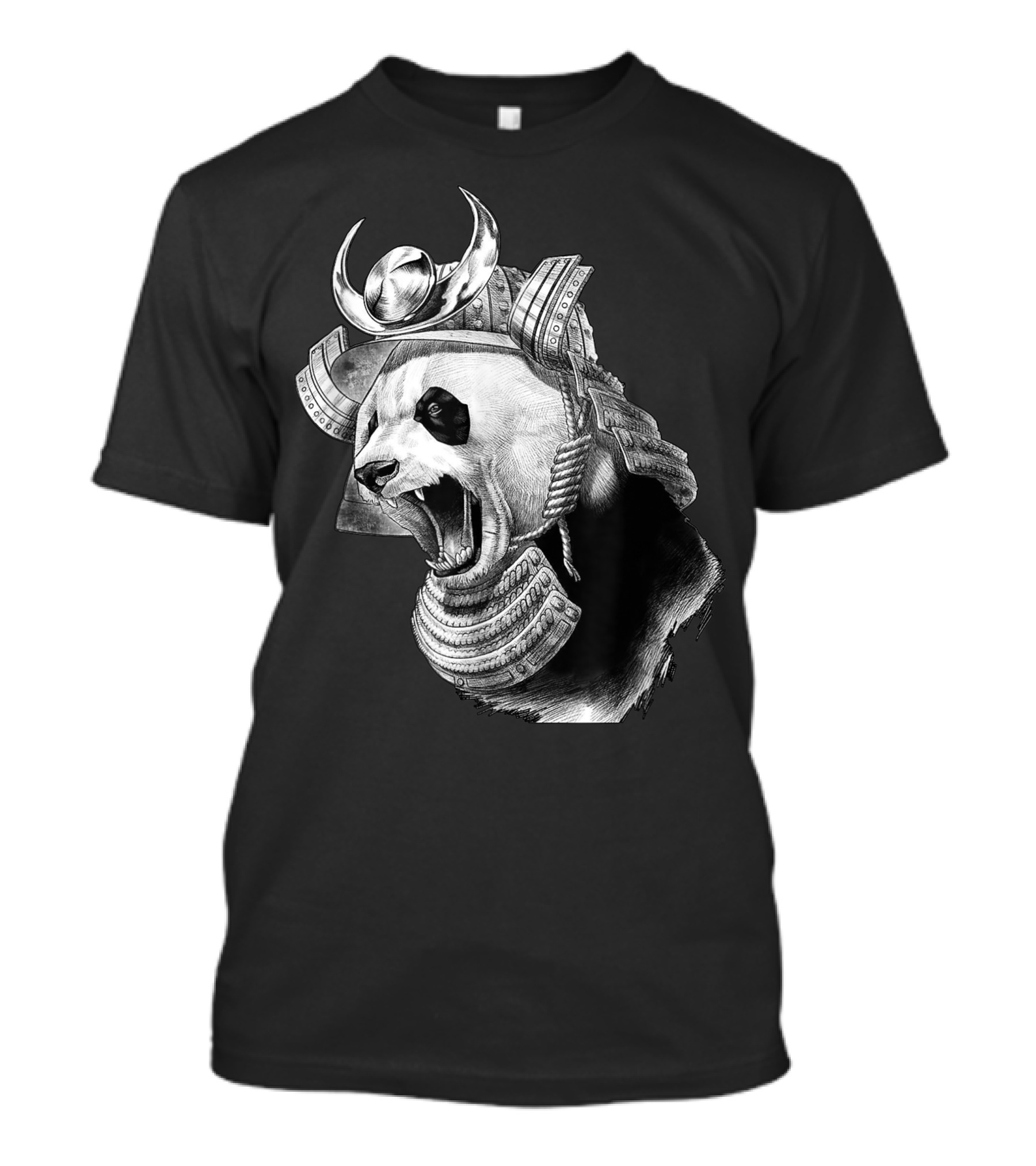 Panda Bear Samurai Warrior Helmet T-Shirt