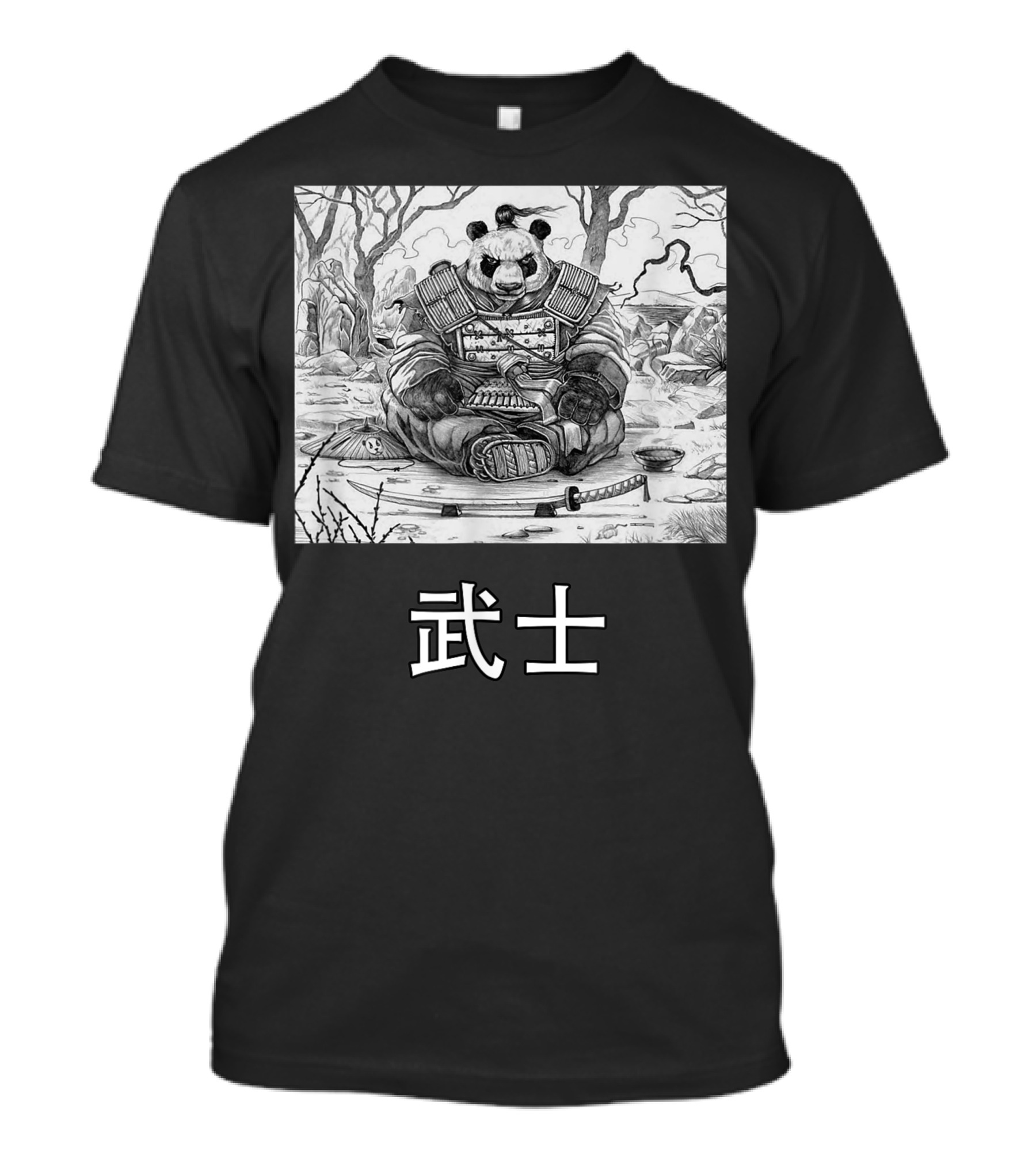 Panda Bushi Warrior Samurai Bear T-Shirt