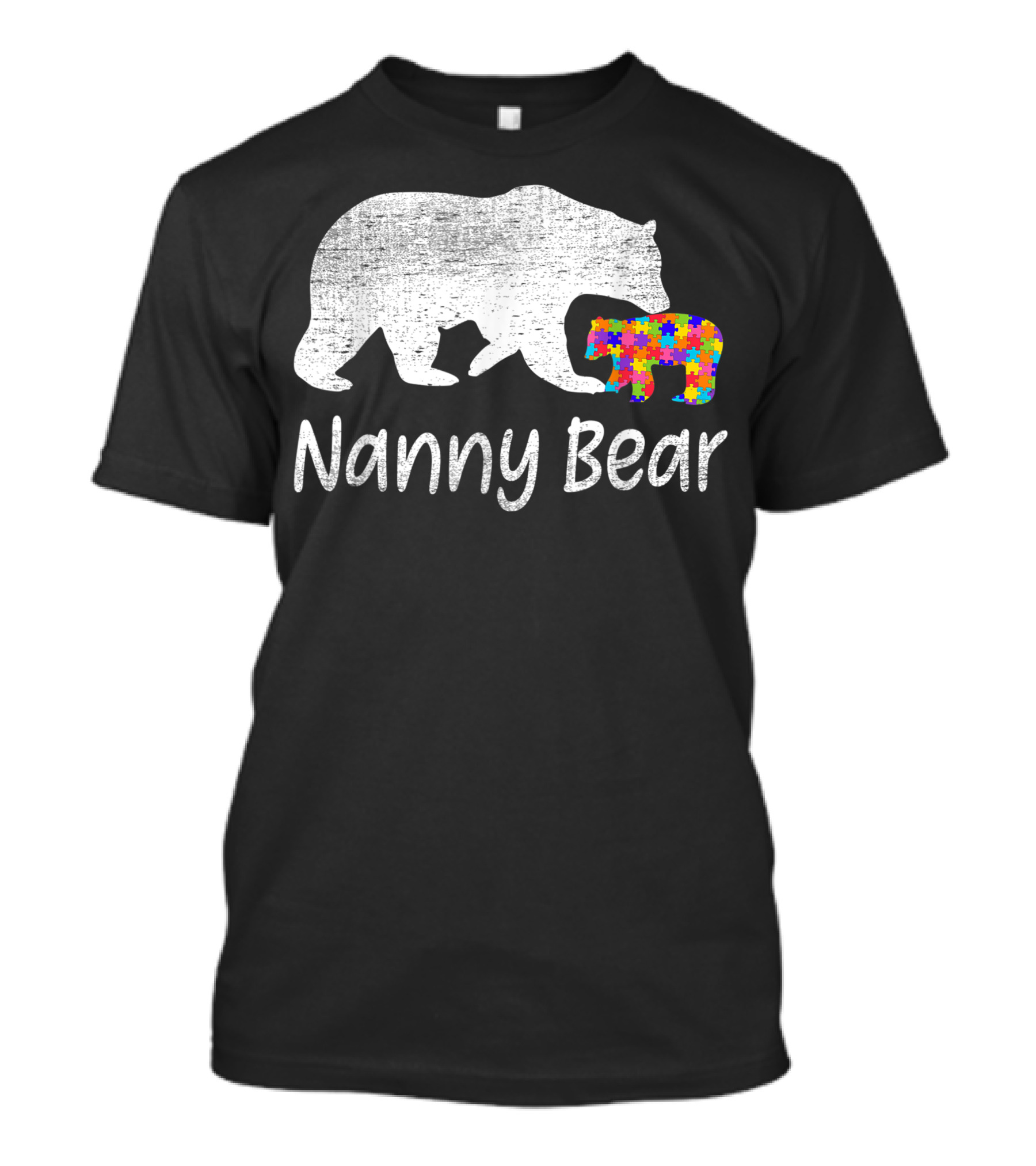 Nanny Bear Autism Awareness Support Love T-Shirt