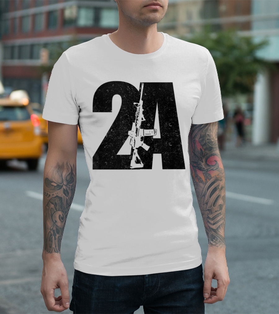 2A AR15 Second Amendment Patriotic Gun Support T-Shirt