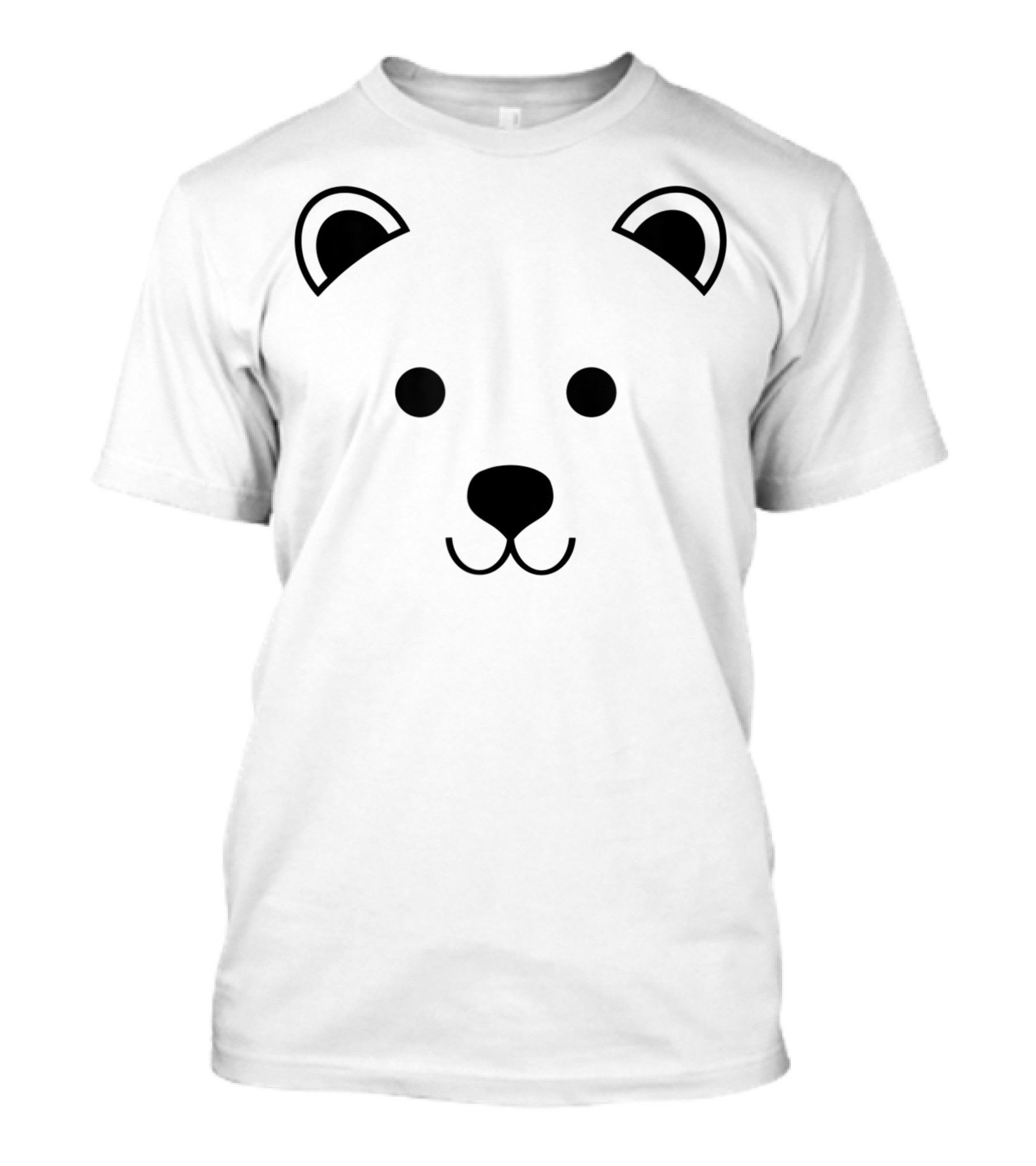 Animal Lover Cute Baby Polar Bear Face T-Shirt