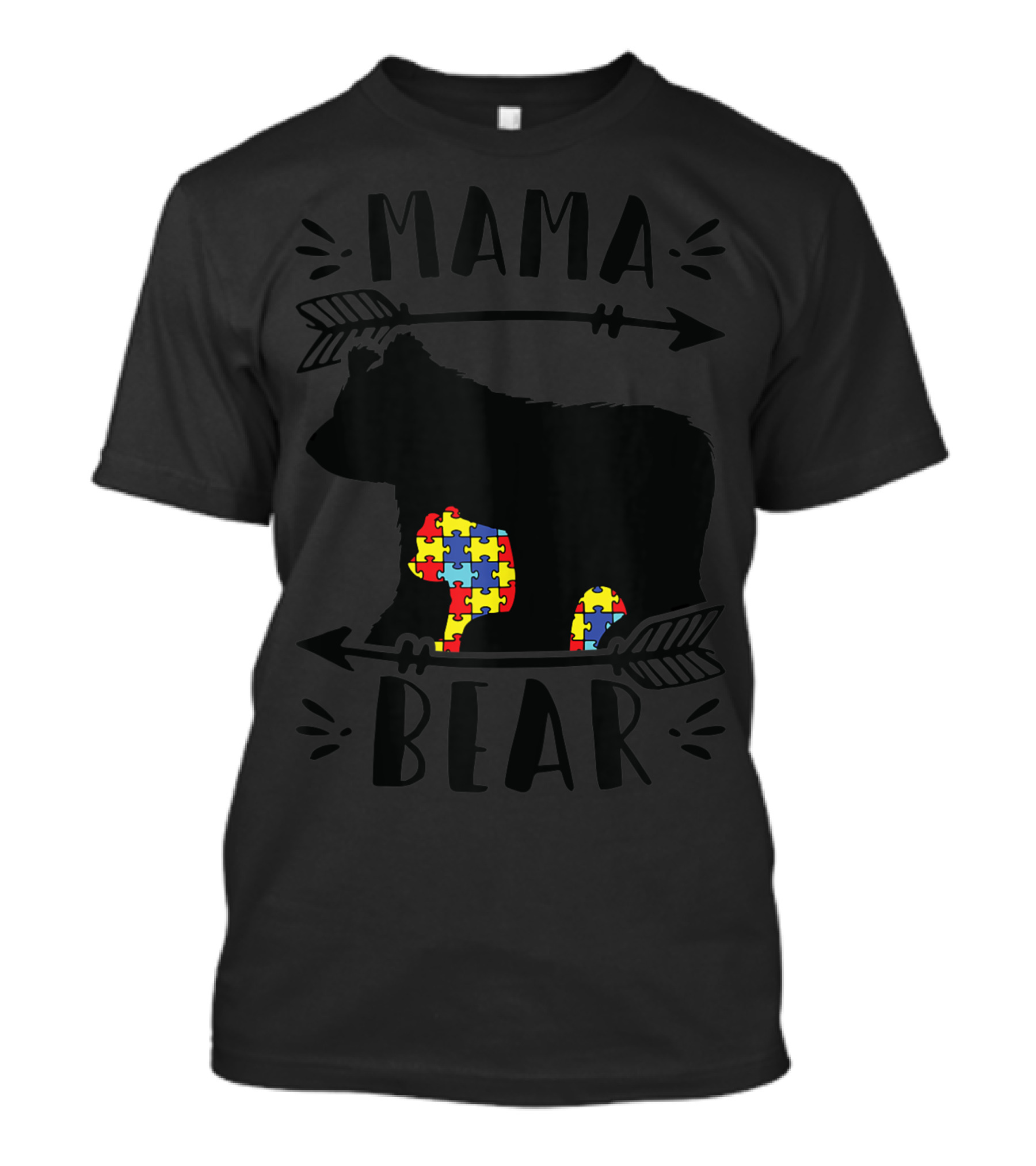 Mama Bear Autism Puzzle Arrow T-Shirt