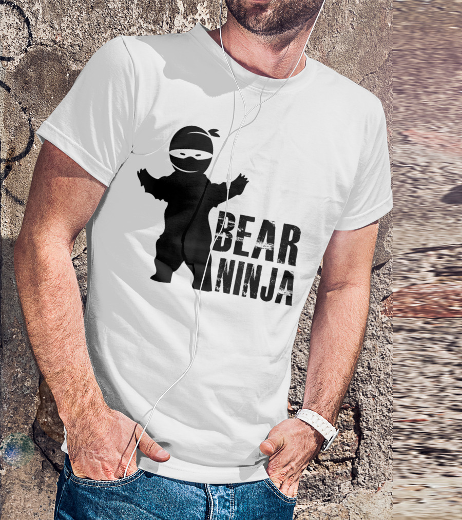 Bear Ninja Silhouette Image T-Shirt