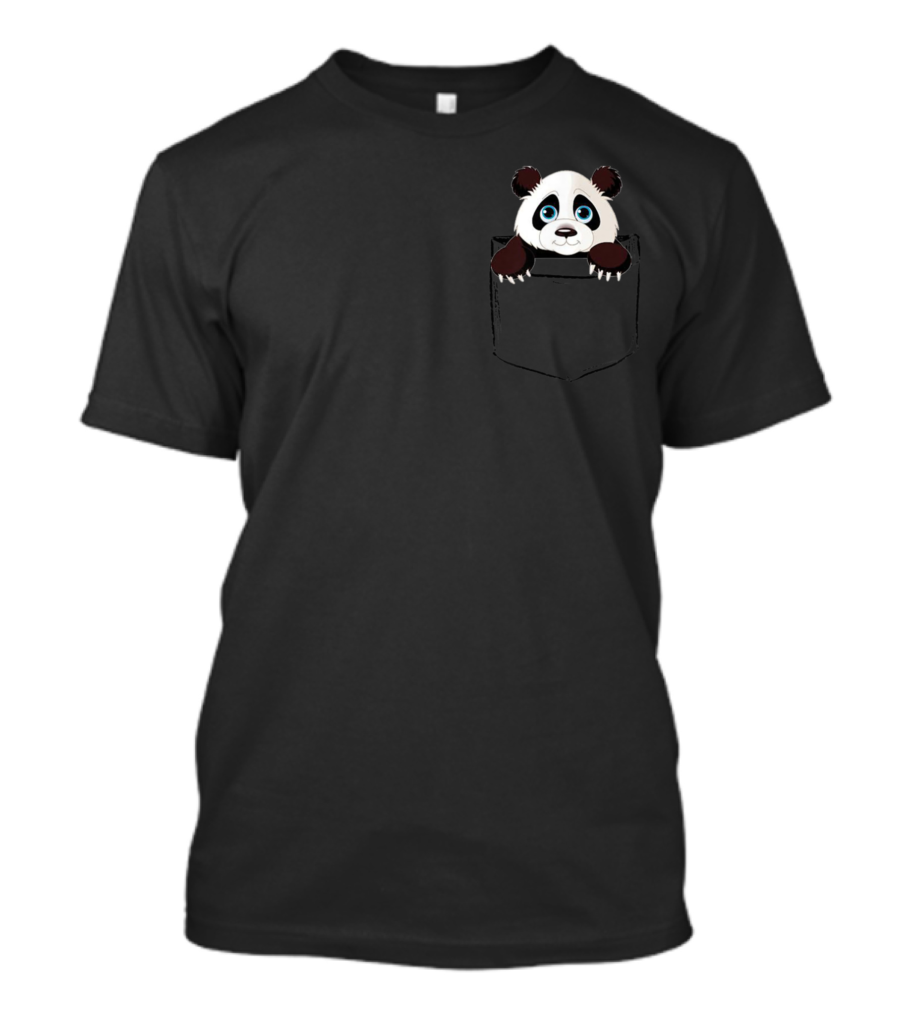 Cute Pocket Panda Bear Lover Kidding Playful Adorable Companion T-Shirt