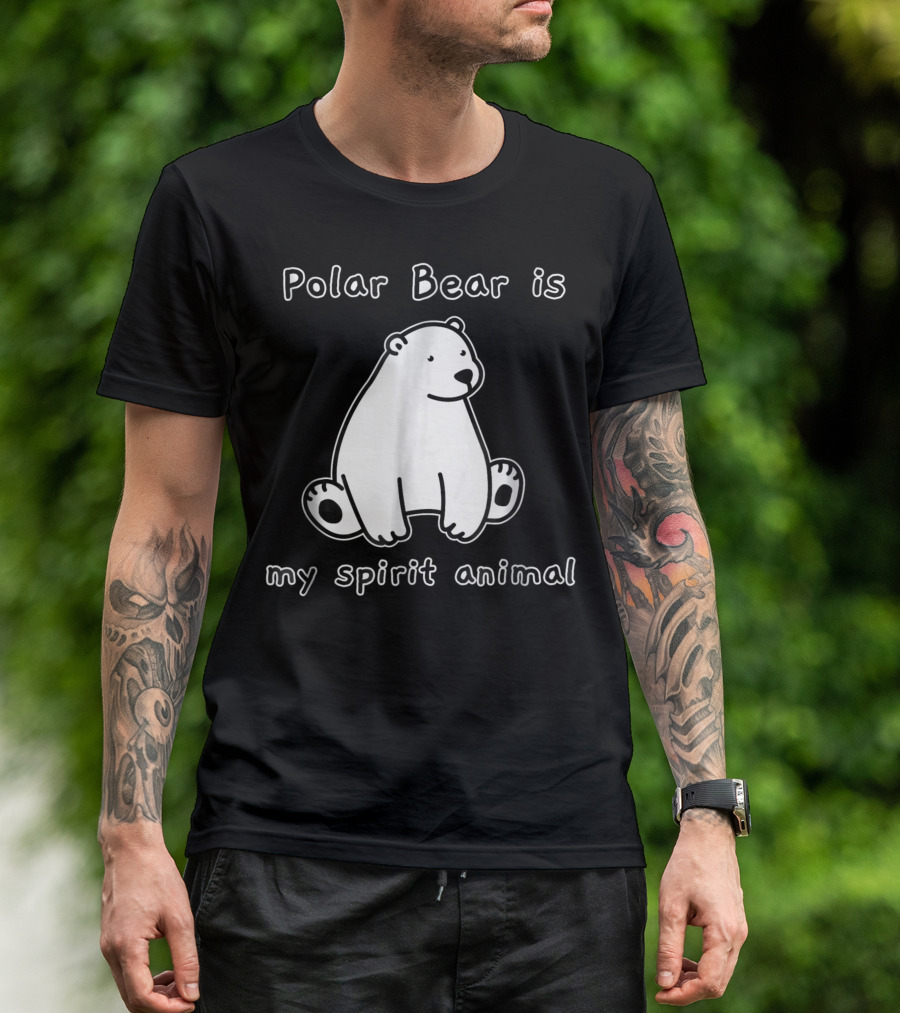 Polar Bear Is My Spirit Animal Cute Masco T-Shirt