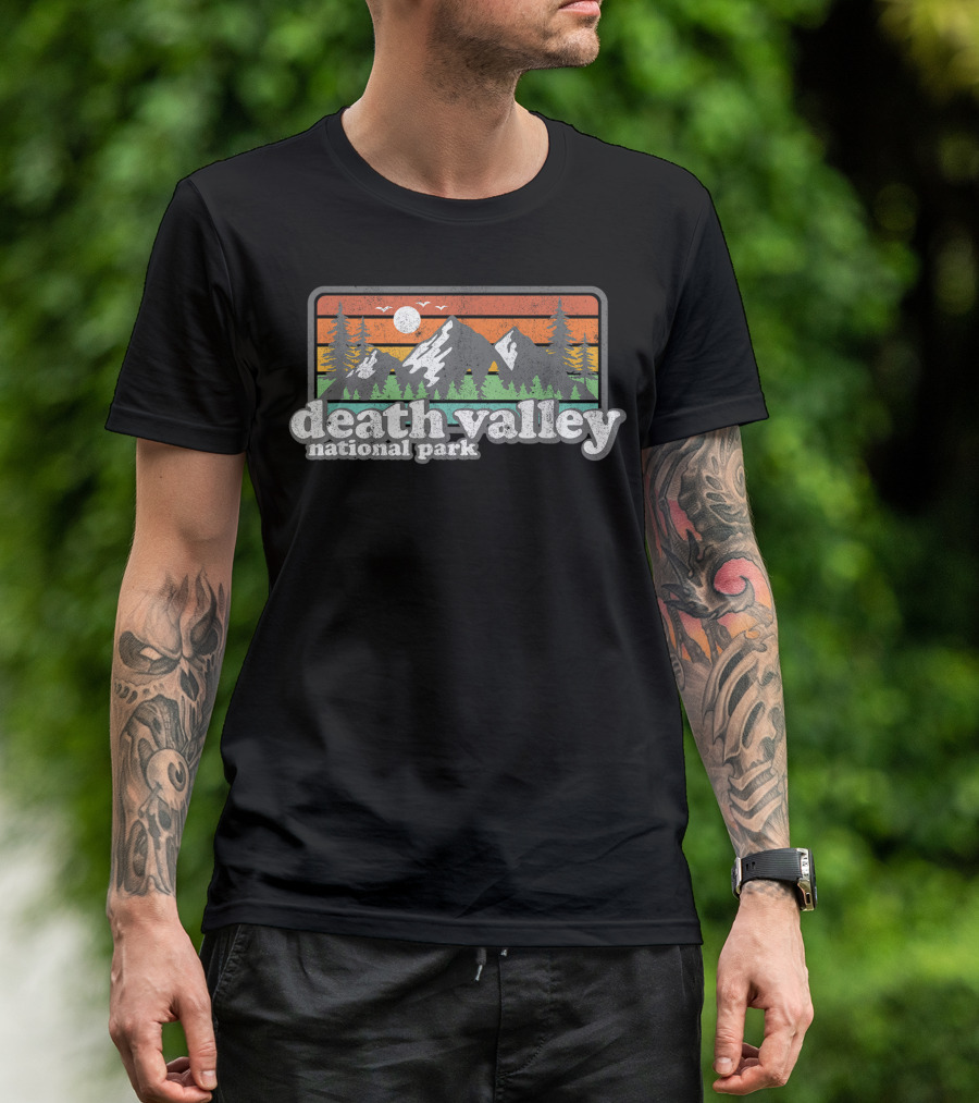 Death Valley National Park Retro Nature Scene T-Shirt