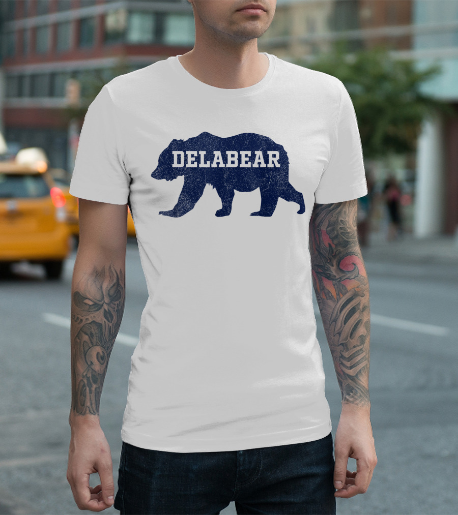 Delabear Bear Silhouette Delaware Delco Running T-Shirt