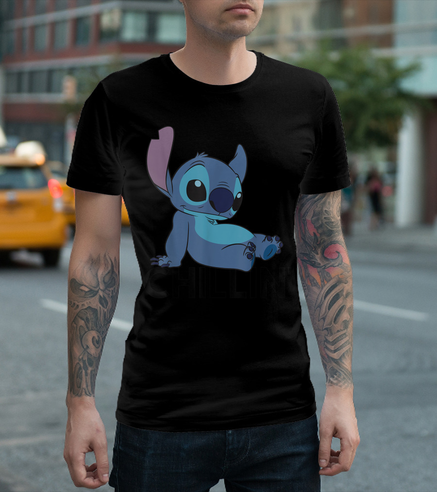 Disney Lilo and Stitch Chillin' Stitch Relaxation T-Shirt