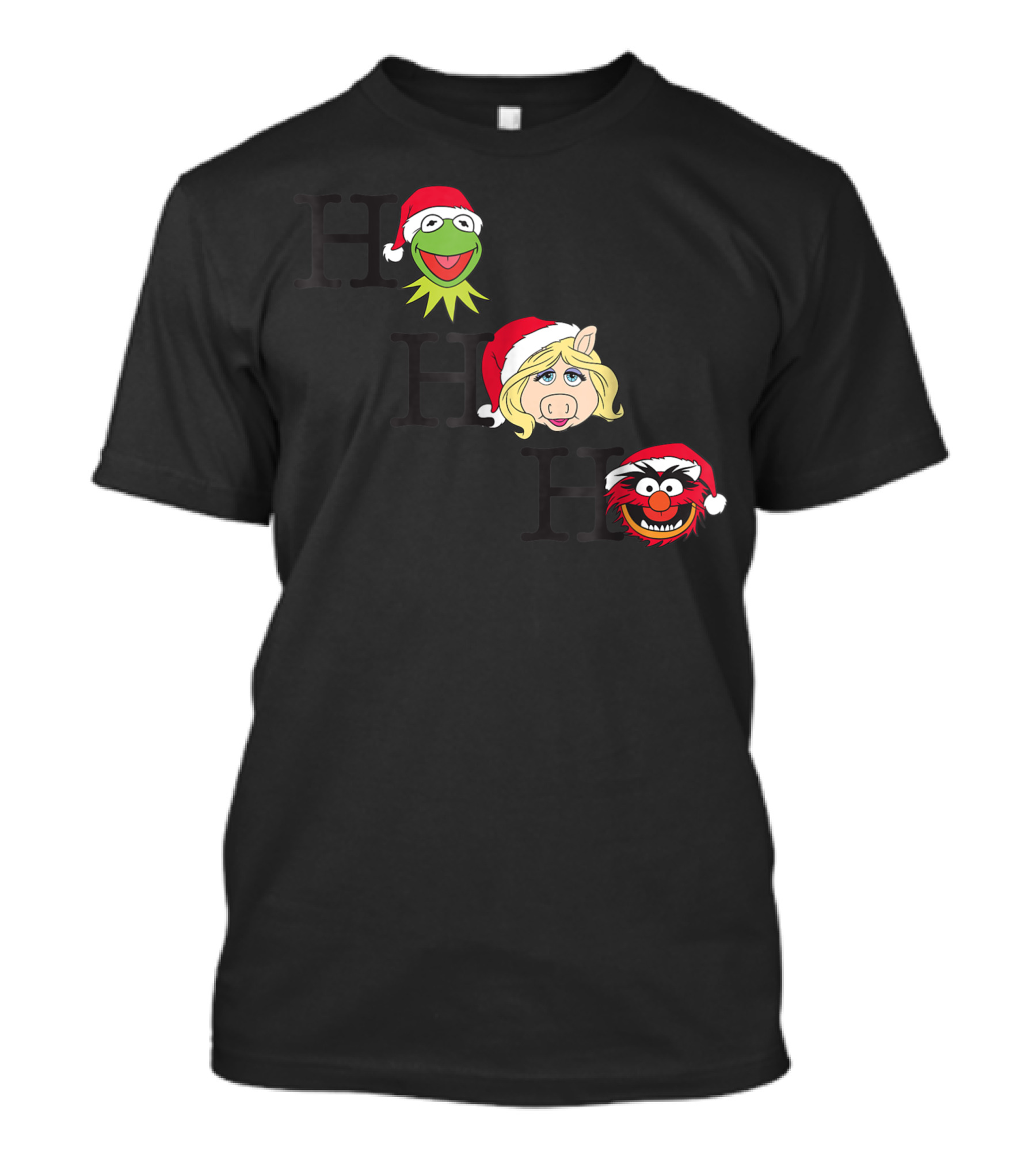 Disney Muppets Kermit Miss Piggy Animal Ho Ho Ho Holiday T-Shirt