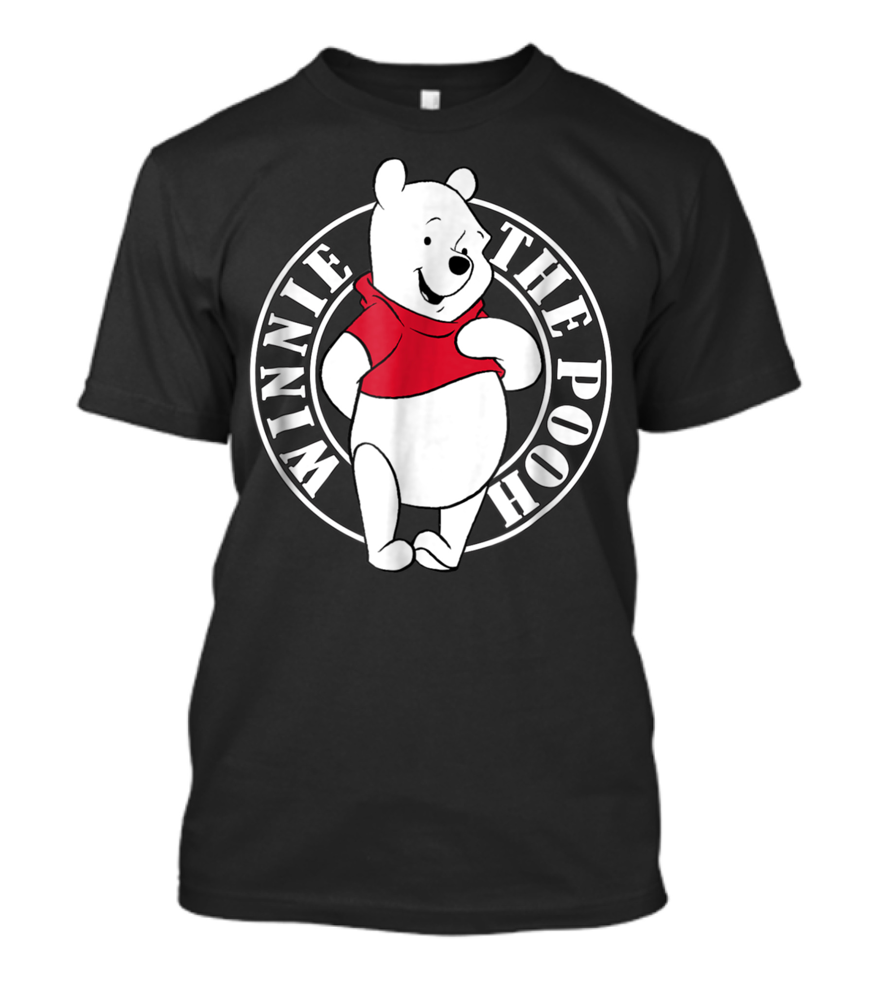 Disney Winnie The Pooh Red Hoodie Stamp T-Shirt
