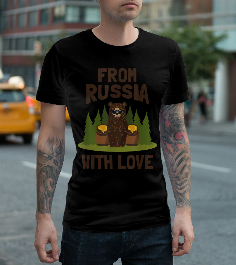 FROM RUSSIA WITH LOVE BEAR FOREST HONEY SCENE T-Shirt