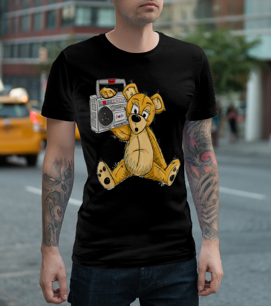 Boombox Teddy Bear With Hip Hop Flair T-Shirt