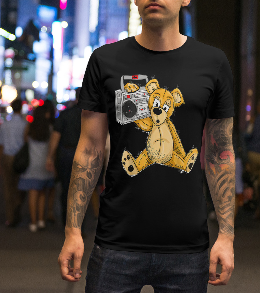 Boombox Teddy Bear With Hip Hop Flair T-Shirt