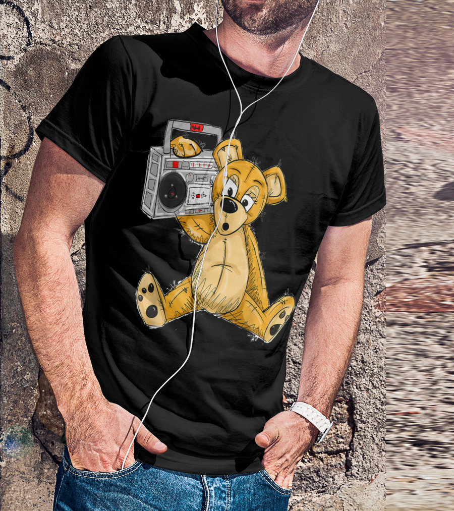 Boombox Teddy Bear With Hip Hop Flair T-Shirt