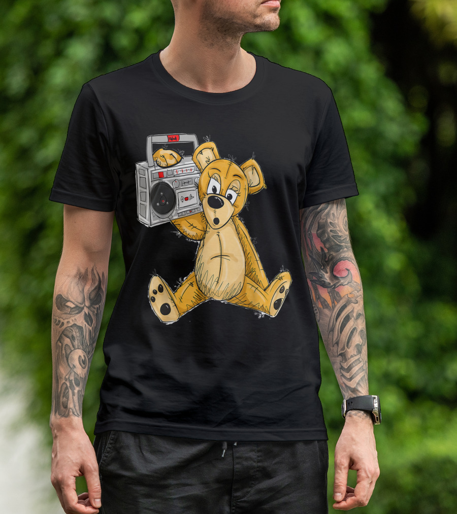 Boombox Teddy Bear With Hip Hop Flair T-Shirt