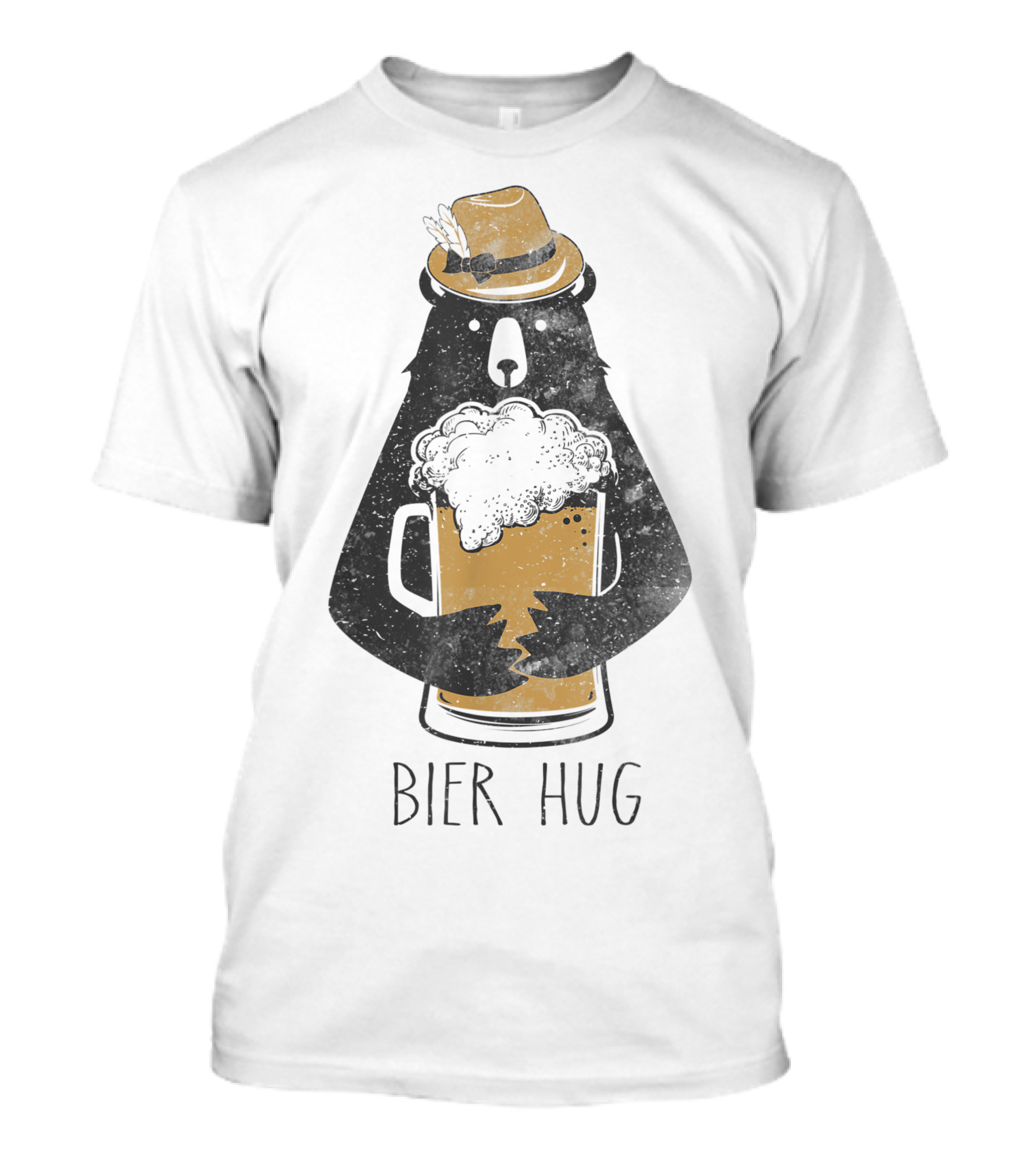 Oktoberfest Bier Hug Bear With Hat German Party T-Shirt