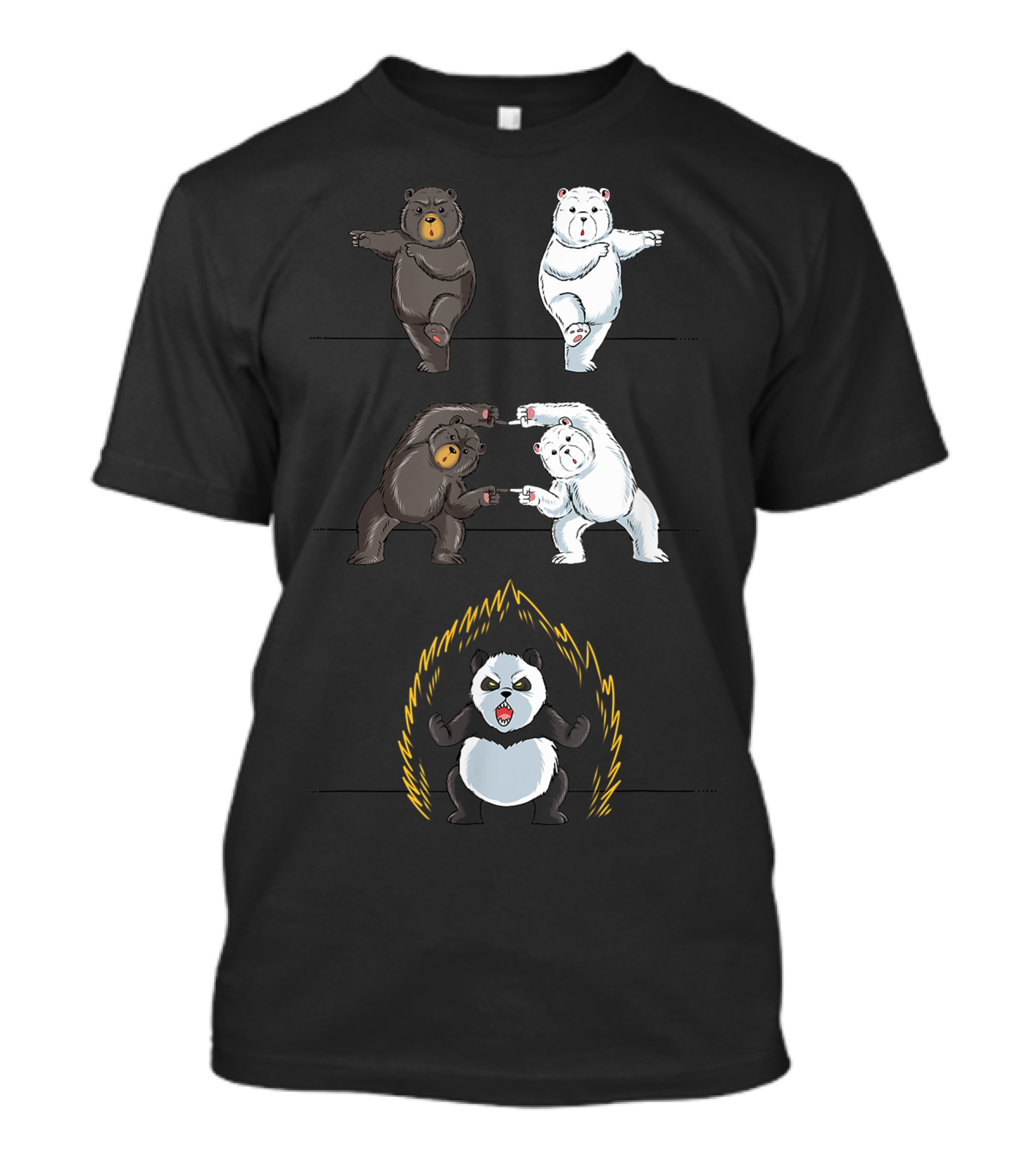 Panda Polar Bear Fusion Gif Cute Superpowered Bears T-Shirt
