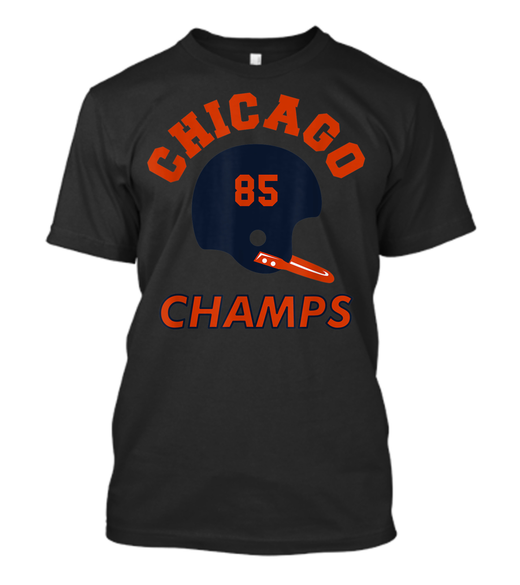 Chicago Champs Retro 85 Football Helmet Vintage T-Shirt