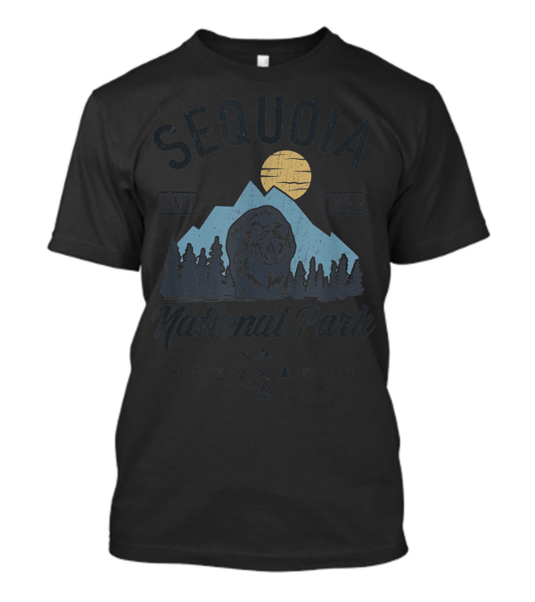 Sequoia National Park Since 1890 Preserve Protect Mountain Bear T-Shirt