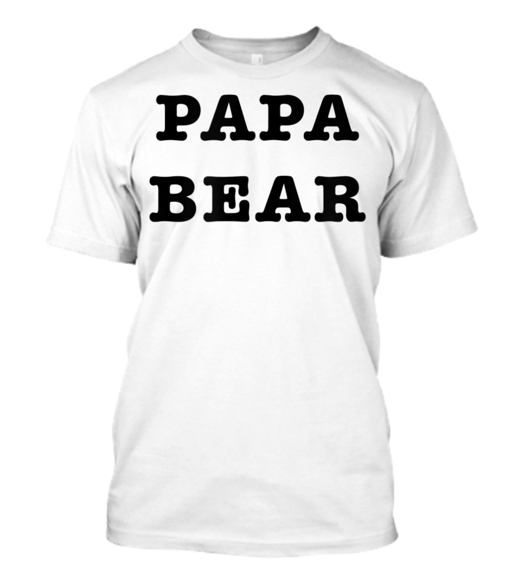 Papa Bear Simple Text Perfect Dad T-Shirt