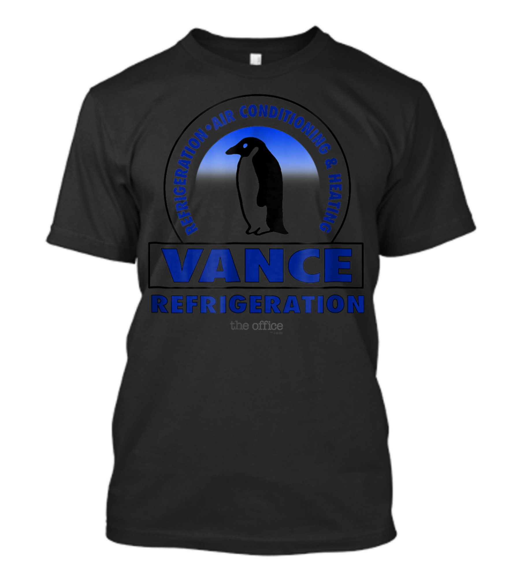 The Office Vance Refrigeration Air Conditioning And Heating Logo With Penguin Bob Vance T-Shirt