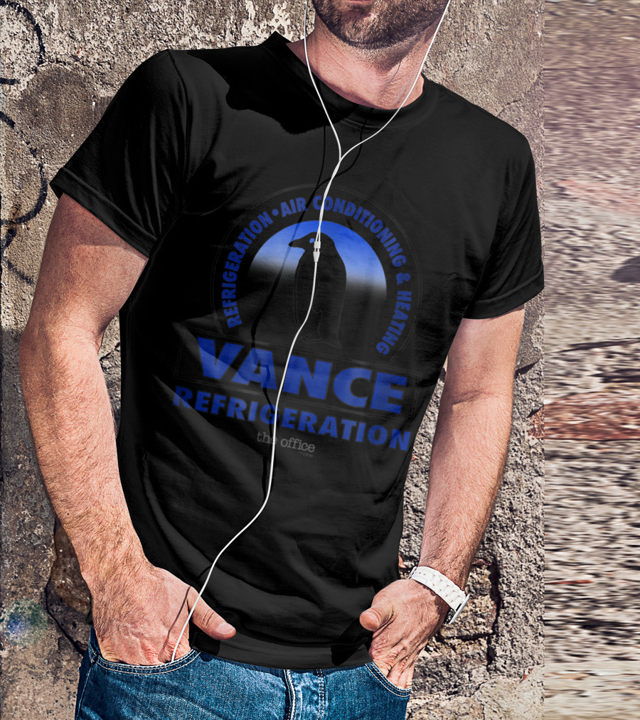 The Office Vance Refrigeration Air Conditioning And Heating Logo With Penguin Bob Vance T-Shirt