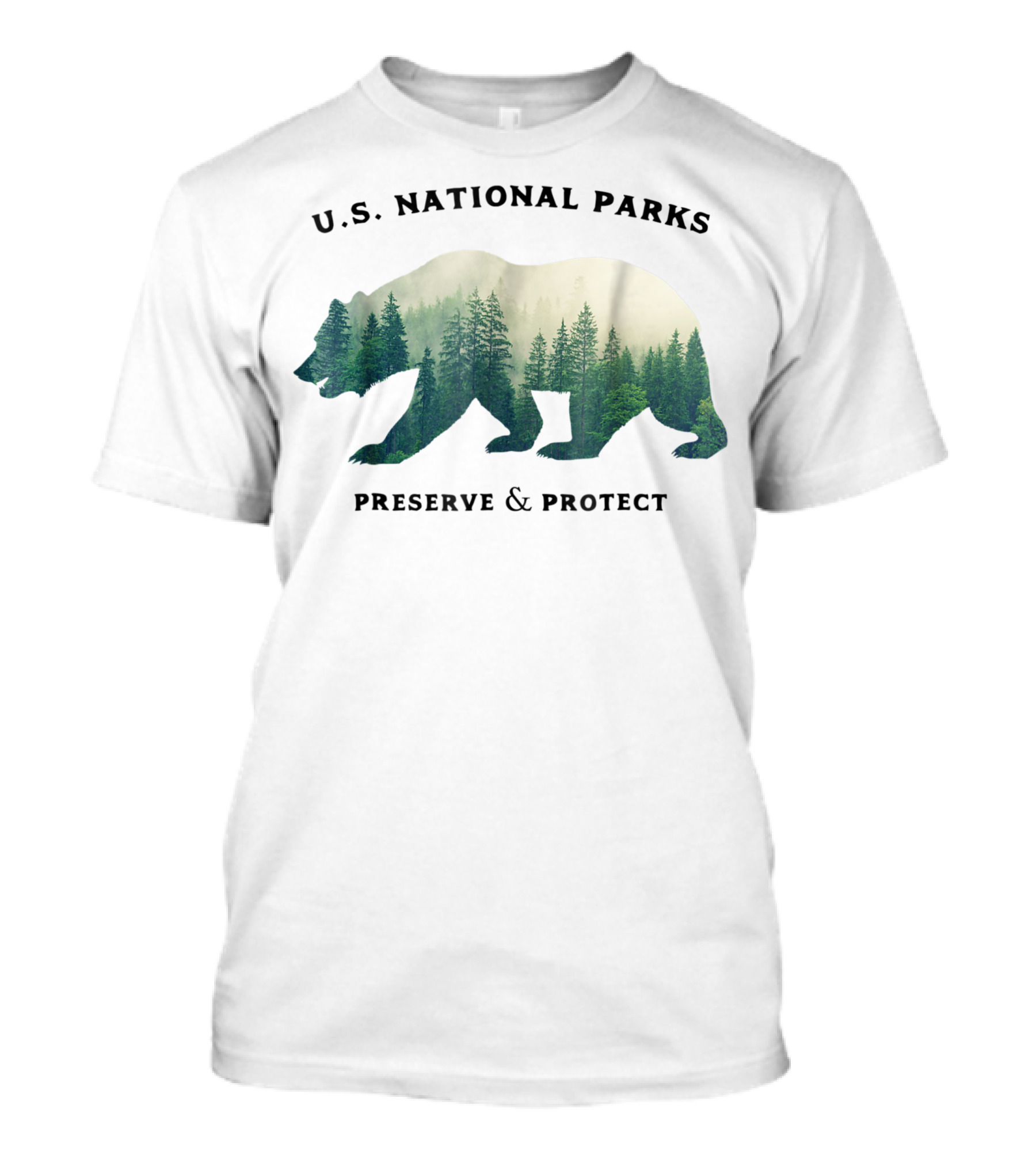 U.S. National Parks Preserve And Protect Vintage Bear Forest T-Shirt