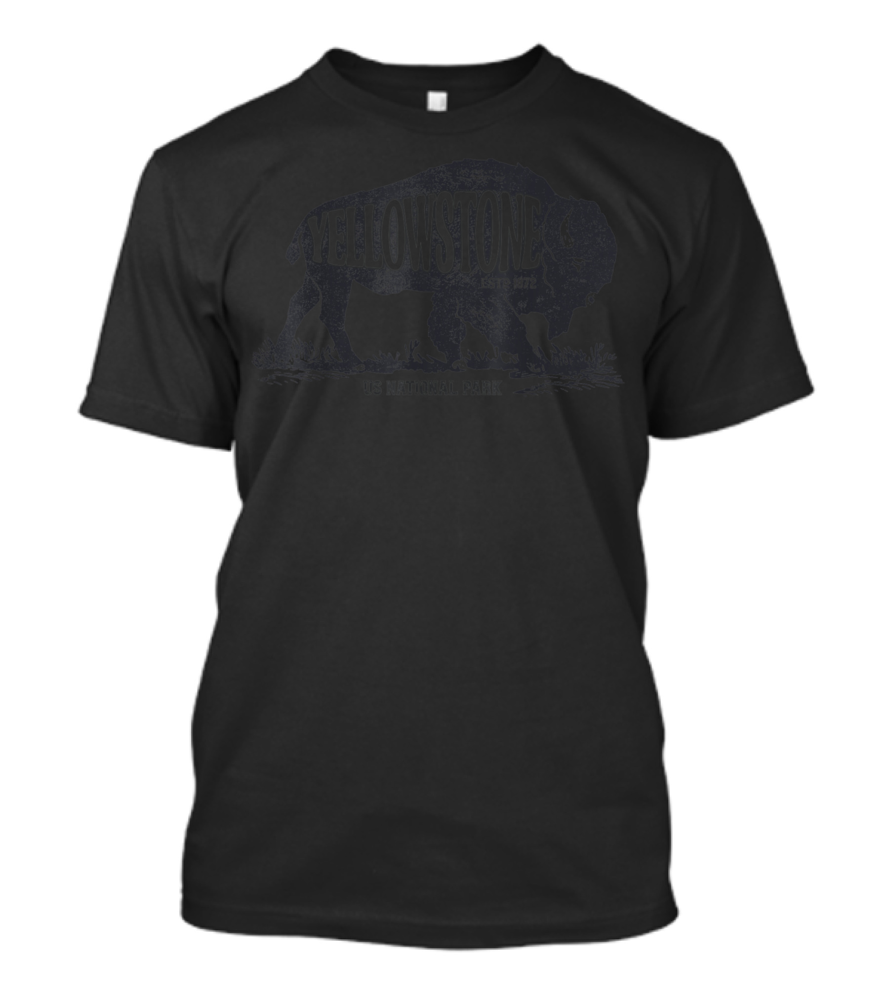 Yellowstone US National Park Bison Buffalo Vintage T-Shirt
